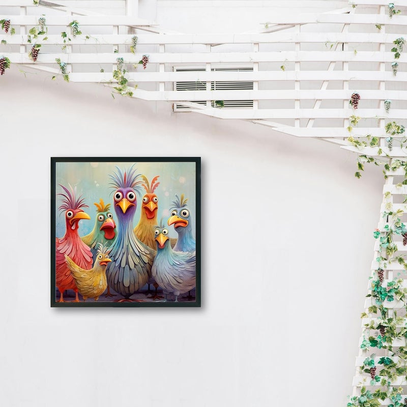 MBNTJHT Chicken Stamped Cross Stitch Kits for Adults Beginners, DIY Animals Needlepoint Counted Cross Stitch Kit for Adults,Cartoon Pattern Stitch Embroidery Kit for Wall Home Decor 14X14 Inch. - Image 5
